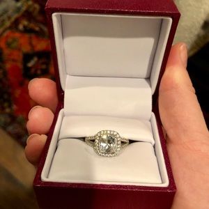 Diamonvita® 3 4/5 ct. tw. Platinum plated ring